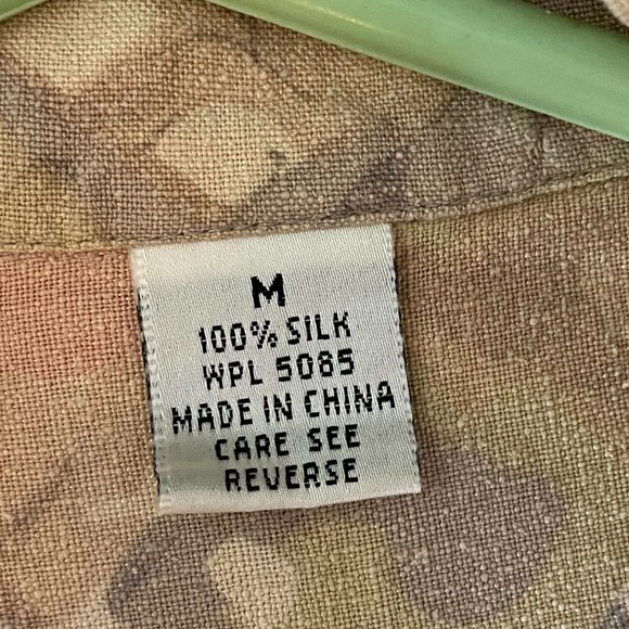 Vintage Silk Shirt - Muted Pattern - Picture 7 of 8